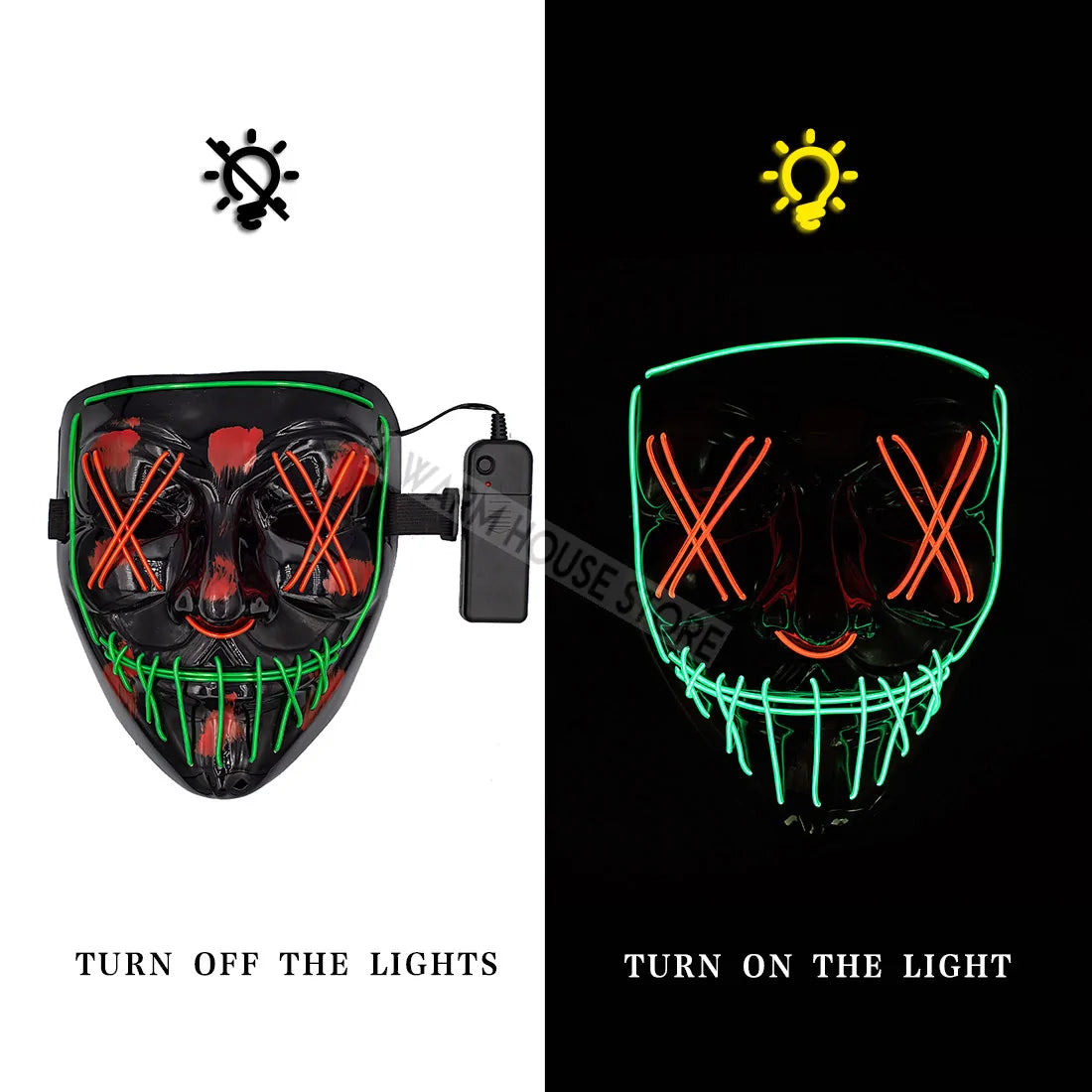 LED Halloween Mask