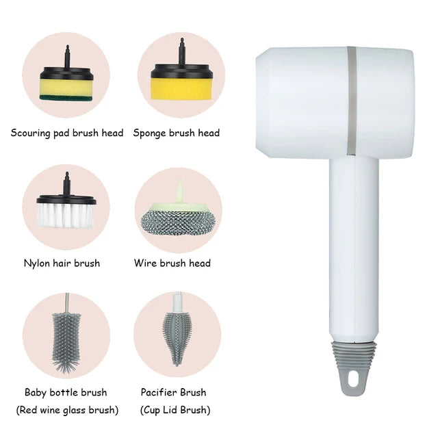 Electric Spin Scrubber Cordless Cleaning Brush