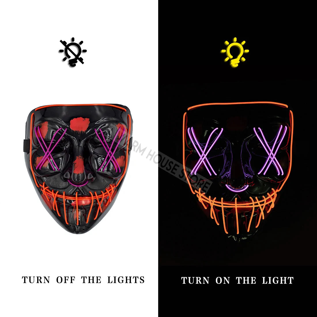 LED Halloween Mask