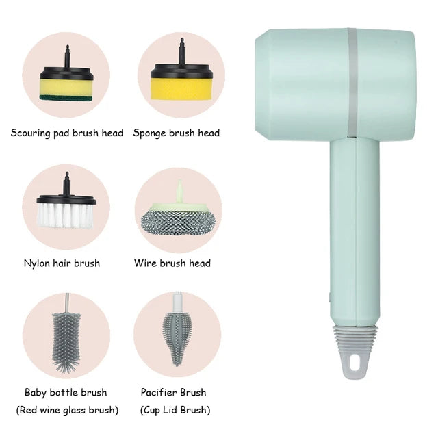 Electric Spin Scrubber Cordless Cleaning Brush