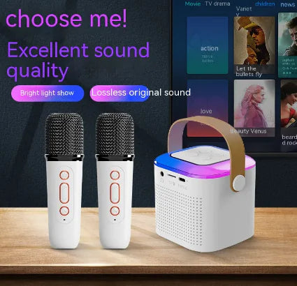 Portable Karaoke Speaker with Mic RGB